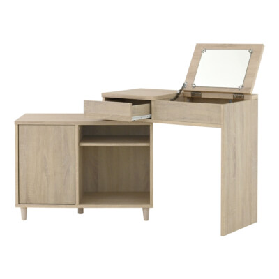 Extendable L-Shape Modular Dresser Desk