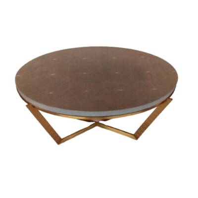 Convertible Rattan & Faux Shagreen Coffee Table