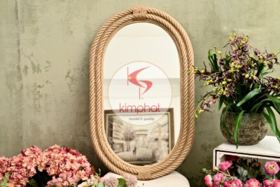 Jute Rope Lobby Wall Mirror (Handmade, Eco-Friendly, Custom Size Available)