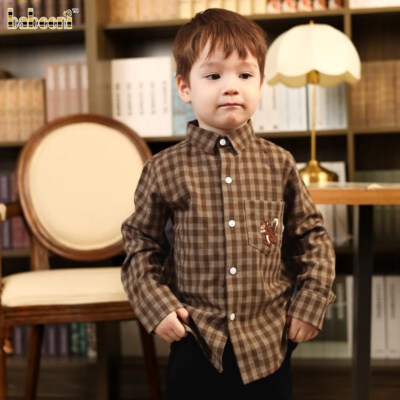 Plaid Shirt & Wide-Wale Corduroy Pants Boys’ Set