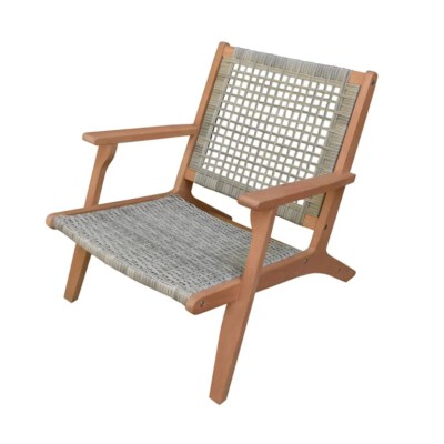 Cuzco Relaxation Set (100% FSC Eucalyptus Wood, Double Flat PE Wicker, Natural Oil Finish)