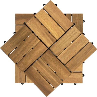 Acacia Decking Tiles 12 Slats