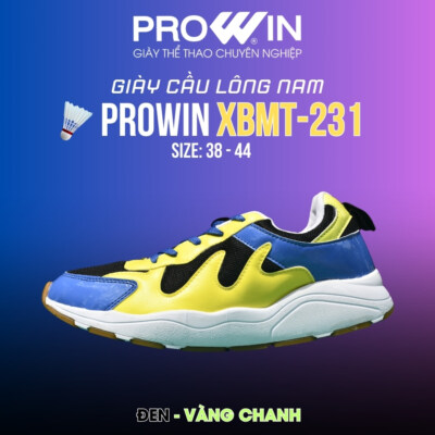 XProwin XBMT-231 Men’s Badminton Shoes (Premium PVC Upper, Ventilated Mesh Toe, One-Piece Molded Rubber Sole, Size EU 38–44)