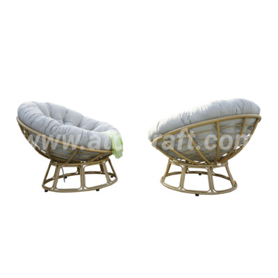 Aluminum Papasan Lounge Chair (Weather-Resistant Aluminum Frame, 20cm Cushion, Outdoor Luxury Seating)