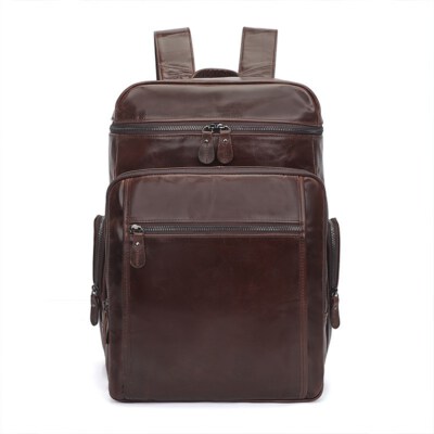Genuine Cow Leather Backpack For Men (Model B356, Business Style)