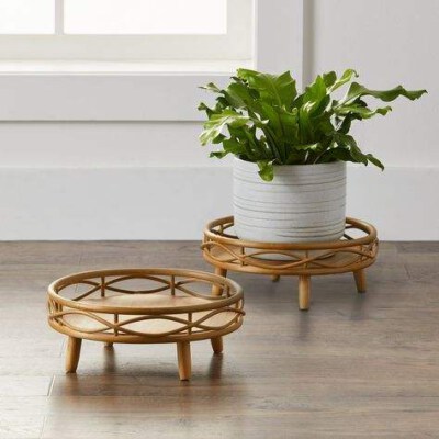 Natural Rattan Planter Pot
