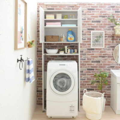 Over-Washing-Machine Bathroom Rack Cabinet