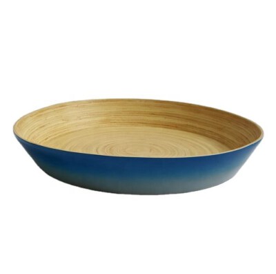 Large Spun Bamboo Dinner Plate Bowl