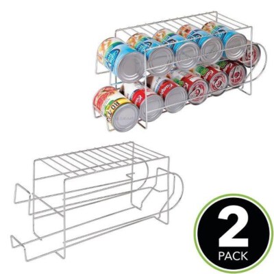 Metal 2-Tier Gravity-Feed Can Dispenser Rack (Steel Wire, Space-Saving, OEM/ODM)