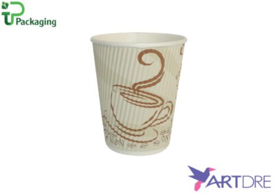 Corrugated Insulated Paper Cup (Cupstock Body, Carton Ripple Sleeve, 9oz/12oz)