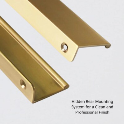 Modern Flat Rectangular Cabinet Handle (Aluminum, Minimalist Pull, Eco-Friendly)