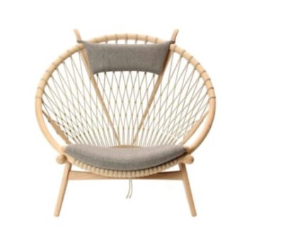 Circle PP130 Lounge Chair (Ash Wood, Simili Upholstery, Walnut/Natural)