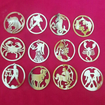 Vietnam Natural Buffalo Horn Zodiac Charm Pendant