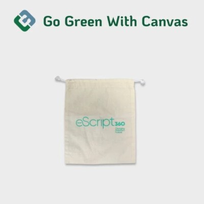 Canvas Drawstring Pouch (Two-Way Drawstring, Custom Size, Logo Print)