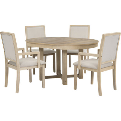 Modern Solid Wood Dining Table & Chair Set