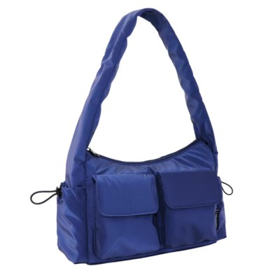 Single-Shoulder Bag With Multiple Pockets (Polyester, Zipper Closure, Lightweight)