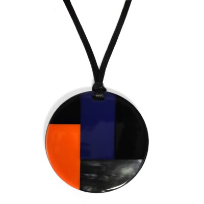 Buffalo Horn Lacquer Pendant Jewelry (Handmade, Eco-Friendly, Natural Color Variations)