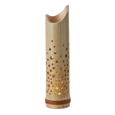 Engraved Bamboo Night Table Lamp