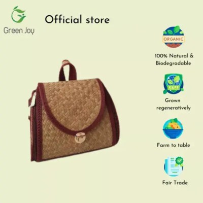 Natural Lepironia Grass Backpack (Handwoven, Eco-Friendly)