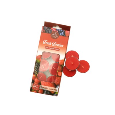 Scented Tealight Candle With Aluminum Cup (Optional Scent & Color, Cotton Wick)