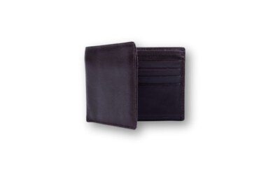 Men’s Horizontal Leather Wallet A44 (100% Genuine Cowhide Leather, Minimalist)