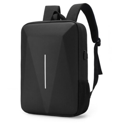 Unisex Waterproof Laptop Backpack With USB Charging Port And Combination Zipper Lock