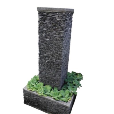 Premium Stacked Stone Garden Feature