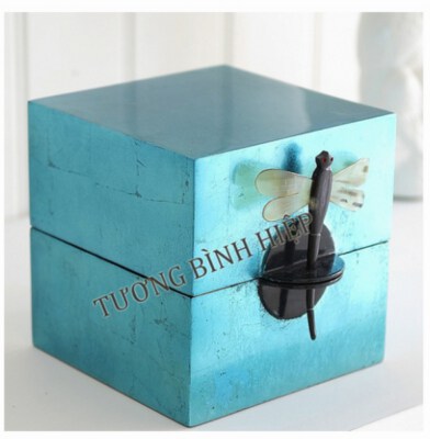 Silver-Leaf Lacquer Gift Box (Glossy Green, CARB P2 MDF)