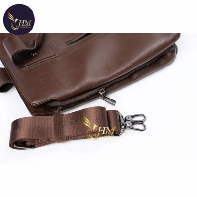 High-quality genuine leather laptop briefcase (Genuine Leather, Zipper Closure, 13–15 Inch Options)