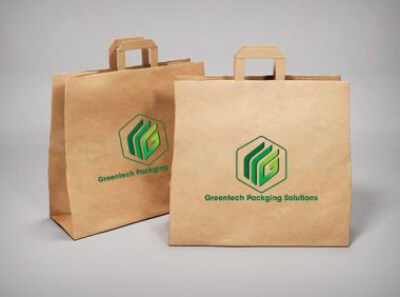 Kraft Paper Bag (Recycled Paper, Custom Size, Flexo Print, Multiple Handle Options)