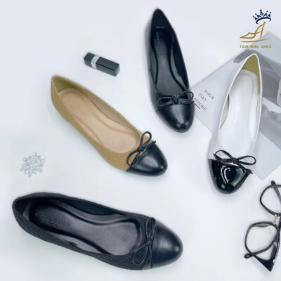 Pointed-Toe D’Orsay Pumps With Bow (2 Cm Block Heel, Tweed/PU Upper)