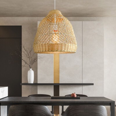 Luxury Handwoven Round Rattan Pendant Lampshade