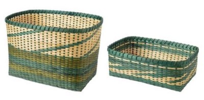 Bamboo Storage Basket (100% Bamboo, Custom Color, 2 Size Options)
