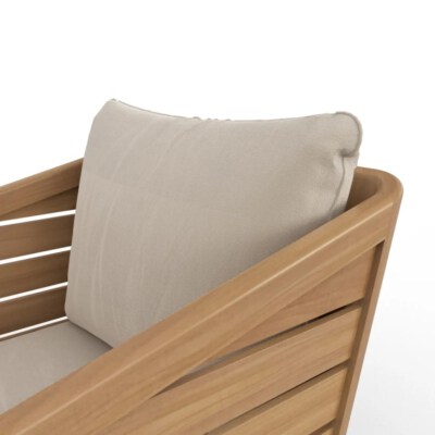 Soren Conversation Set (100% FSC Acacia Wood, Mixed Cement Tabletop, 230gsm Polyester Cushions)