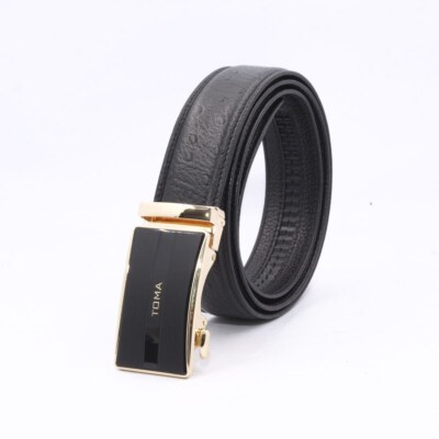 Men’s Office Genuine Cow Leather Belt (Automatic Buckle, Model DL2A6DK459)