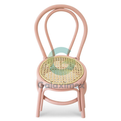 Round Pink Rattan Chair For Kids (Handwoven, Custom Size/Color)