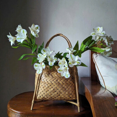 Handwoven Rattan Plant Pot Basket