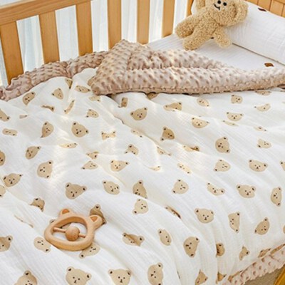 Organic Cotton Muslin Swaddle Blanket Set (100% Organic Cotton, Woven, Breathable, All-Season, OEM/ODM Accepted)