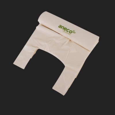 Compostable T-Shirt Handle Bag (Fully Biodegradable, 14–50 Mic, Custom Size, 1–4 Color Printing)