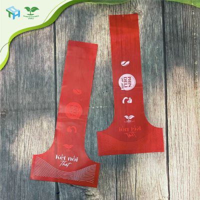 T-Shaped Biodegradable Carry Bag (Takeaway Cup Holder, 12.5×26cm, 4–5 Zem, 460–480 Pcs/Kg)