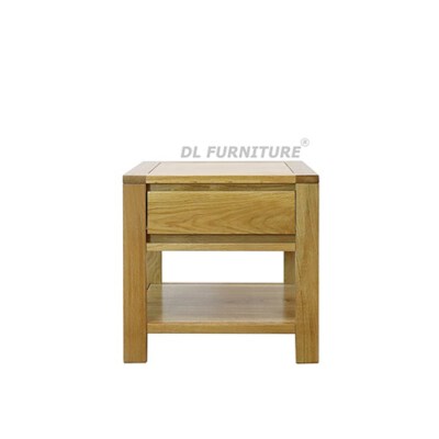 Roma Bedside Table (Oak Wood, Compact Storage)