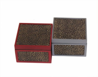 Hộp Trang Sức Sơn Mài (Sơn Mài Truyền Thống Việt Nam, In Đồng Nguyên Chất, 10x10xH6.5cm)