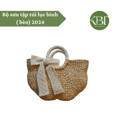Water Hyacinth Bag Collection 2024 (Handmade, Natural Color, Biodegradable)