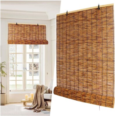 Customizable Natural Bamboo Roman Roller Blind