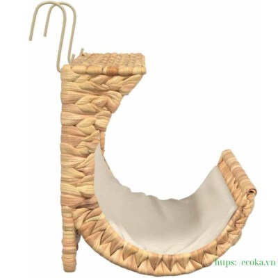 Hyacinth 3-Tier Pet Condo Basket With Cozy Lining (Handwoven, Removable Washable Cushions, Waterproof, Solid Pattern)