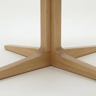 Modern Round Coffee Table (Lightweight & Easy To Clean, Rubberwood & MDF With Ash Veneer, Natural Finish, Made In Vietnam)