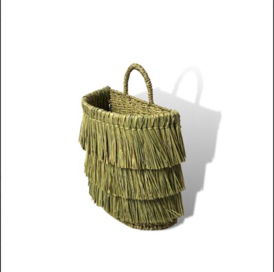 Rustic Seagrass Wall Hanging Storage Basket
