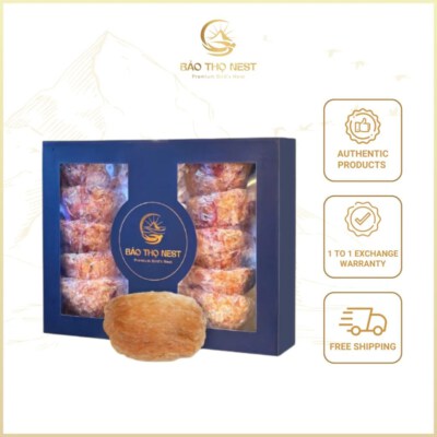 Refined Orange Foot Edible Bird’s Nest Pieces – Nest Reconstruction (100% Bird’s Nest Fibers, 100g/Box, ISO 22000:2018, GMP Compliant)