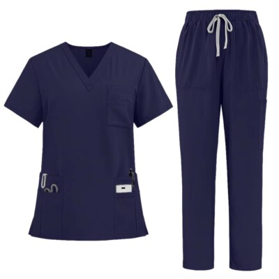 Classic Comfort V-Neck Medical Scrub Set (Breathable, Comfortable, Woven Fabric)
