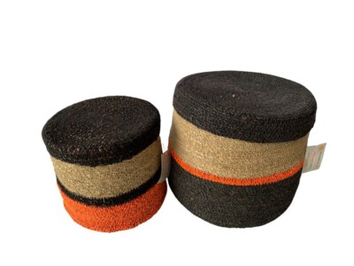 Handmade Seagrass Storage Basket – Round Woven Organizer (Mix Color)